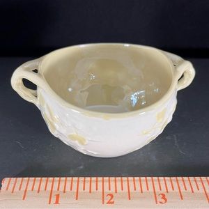 Vintage 4th Mark 1946-1955 Belleek‎ Sugar Bowl Yellow Ivy Leaf